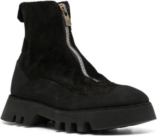 Guidi zip-front horse-leather boots Black