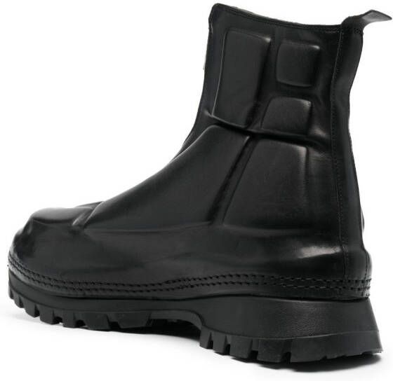 Guidi zip-front leather ankle boots Black