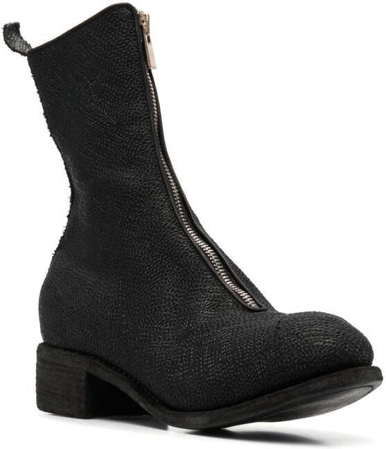 Guidi zip-up leather boots Black