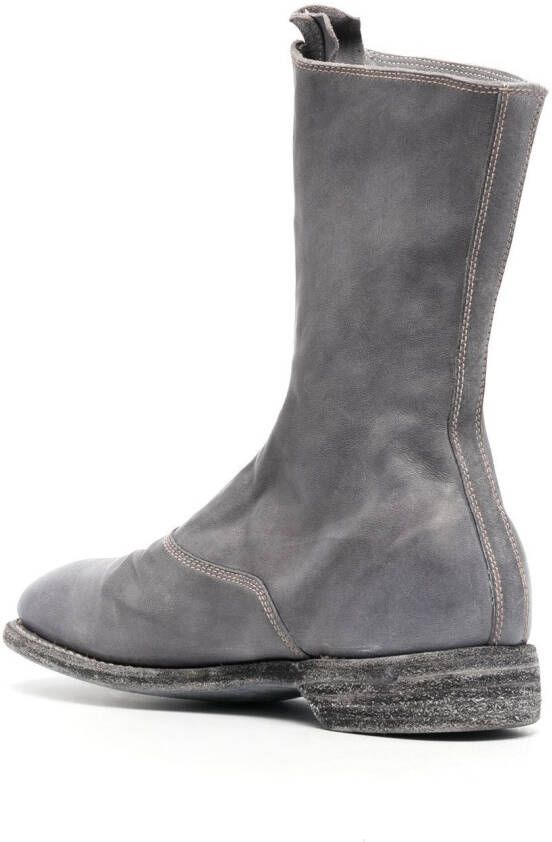 Guidi zip-up leather boots Grey