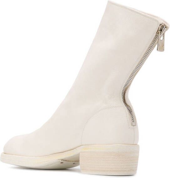 Guidi zipped ankle boots White