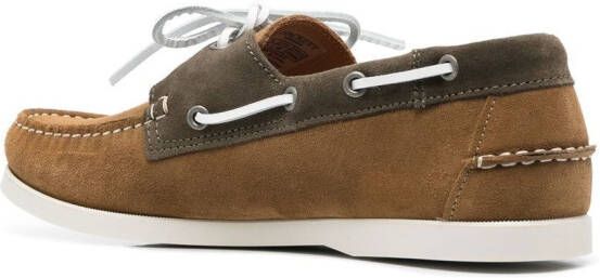 Hackett two-tone suede boat shoes Brown