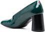 Halmanera 75mm leather slip-on pumps Green - Thumbnail 3