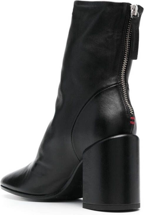 Halmanera Bess 85mm leather boots Black