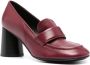 Halmanera block-heel 75mm leather loafers Red - Thumbnail 2
