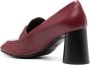 Halmanera block-heel 75mm leather loafers Red - Thumbnail 3