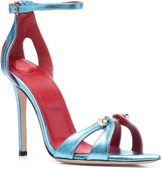 HARDOT 100mm bar-detail sandals Blue