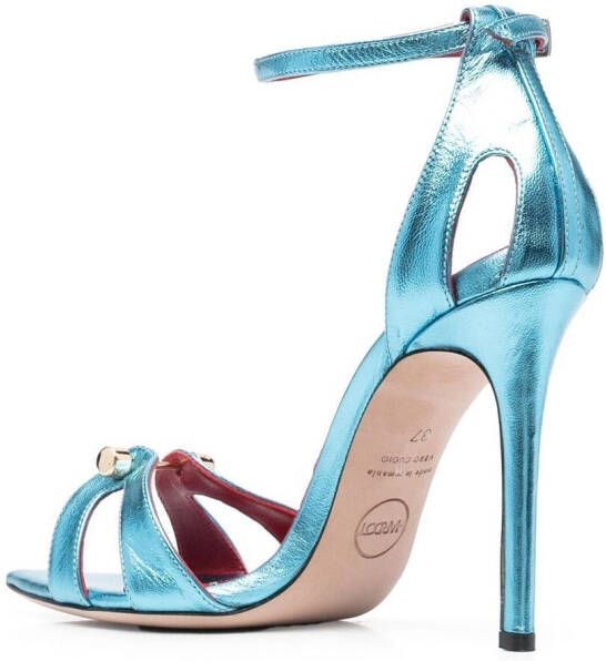 HARDOT 100mm bar-detail sandals Blue