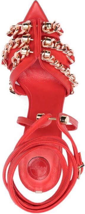 HARDOT 120mm chain-link detail sandals Red