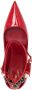 HARDOT 120mm crystal-embellishment leather pumps Red - Thumbnail 4