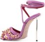 HARDOT 120mm chain-detail heeled sandals Purple - Thumbnail 3