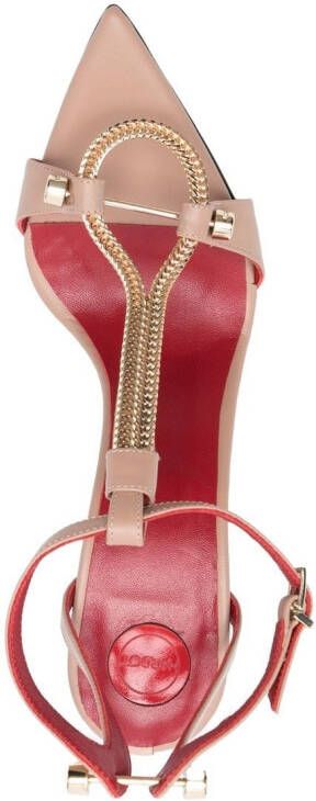 HARDOT chain-detail high-heel sandals Neutrals