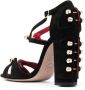 HARDOT 100mm I m Oral studded sandals Black - Thumbnail 3