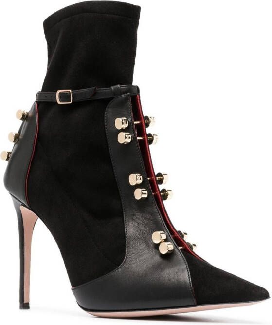HARDOT stud-detail pointed ankle boots Black