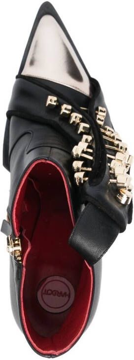 HARDOT stud-embellished ankle boots Black
