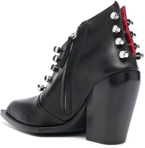 HARDOT stud-embellished pointed boots Black