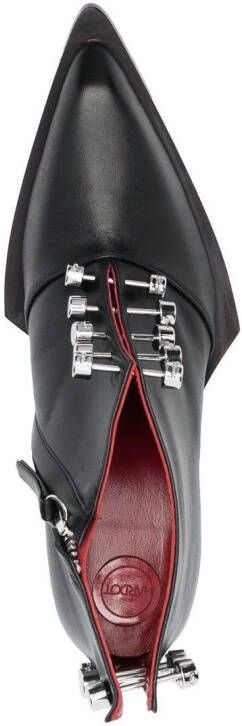 HARDOT stud-embellished pointed boots Black