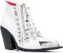 HARDOT studded leather ankle boots White - Thumbnail 2
