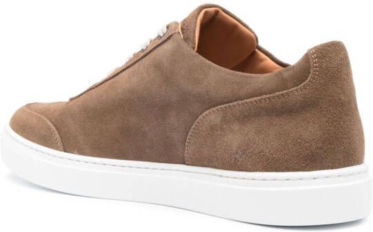 Harrys of London lace-up suede sneakers Brown