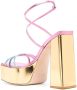 Haus of Honey 135mm metallic platform sandals Pink - Thumbnail 3