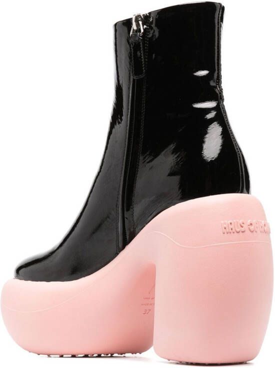 Haus of Honey Bubble 120mm heeled boots Black