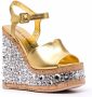 Haus of Honey croco crystal modesty sandals Gold - Thumbnail 2