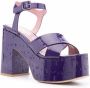 Haus of Honey crossover detail chunky 125mm heels Purple - Thumbnail 2