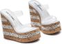 Haus of Honey crystal embellished wedge sandals Neutrals - Thumbnail 4