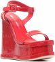 Haus of Honey lacquer doll wedge-heel sandals Red - Thumbnail 2