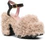 Haus of Honey Les Terriers shearling platform sandals Neutrals - Thumbnail 2