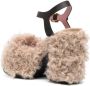 Haus of Honey Les Terriers shearling platform sandals Neutrals - Thumbnail 3