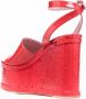 Haus of Honey patent-leather wedge sandals Red - Thumbnail 3