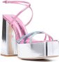Haus of Honey strappy high-heeled platform sandals Pink - Thumbnail 2