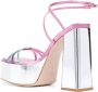 Haus of Honey strappy high-heeled platform sandals Pink - Thumbnail 3