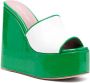 Haus of Honey two-tone leather sandals Green - Thumbnail 2