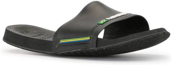 Havaianas slip-on logo slides Black