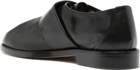 Hed Mayner buckle-detail leather monk shoes Black