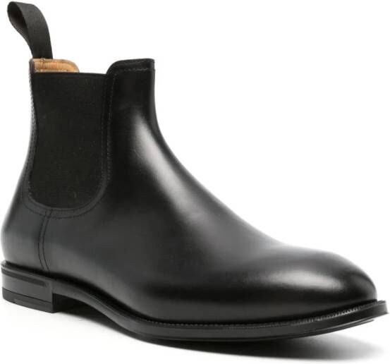 Henderson Baracco almond-toe leather ankle boots Black