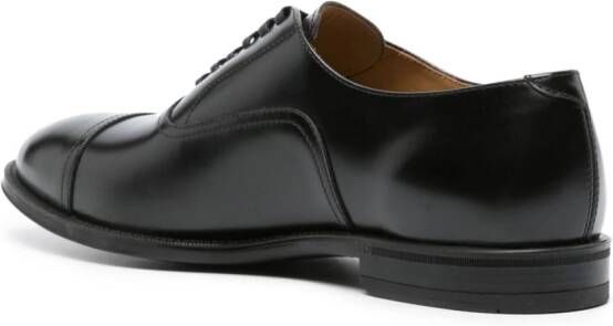 Henderson Baracco almond-toe leather Oxford shoes Black