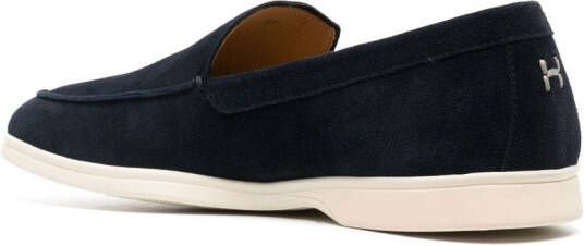 Henderson Baracco brushed suede loafers Blue