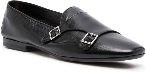 Henderson Baracco buckle detail leather slippers Black