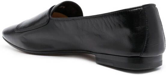 Henderson Baracco buckle detail leather slippers Black