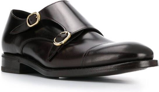 Henderson Baracco double buckle monk shoes Brown