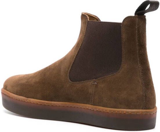 Henderson Baracco elasticated-panels suede boots Brown