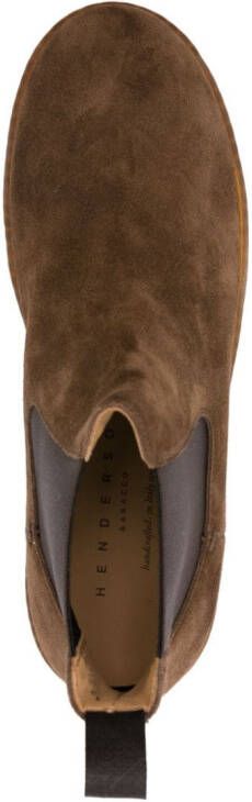 Henderson Baracco elasticated-panels suede boots Brown