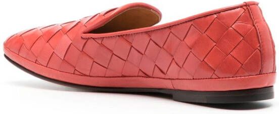 Henderson Baracco Era braided leather loafers Red