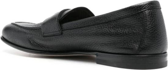 Henderson Baracco grained leather loafers Black