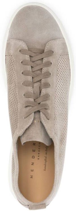 Henderson Baracco Iconic suede low-top sneakers Neutrals