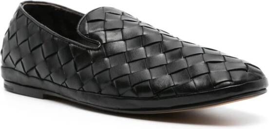 Henderson Baracco interwoven leather loafers Black