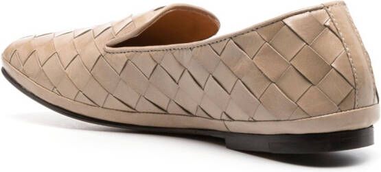 Henderson Baracco interwoven leather slippers Neutrals
